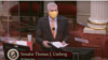 Thượng Nghị sĩ California Thomas Umberg đệ trình Nghị quyết Tháng Tư Đen, ngày 5/4/2021. Photo YouTube Senator Thomas Umberg